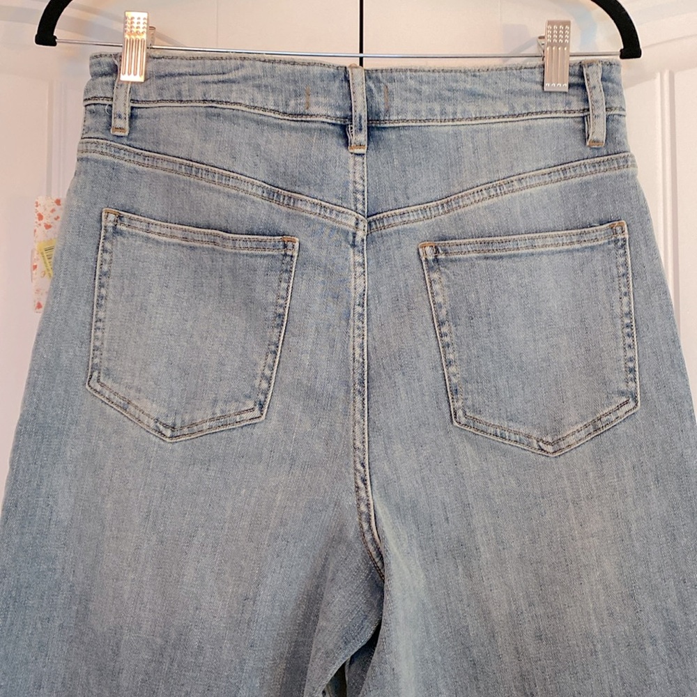 Free People NWT Women's High Rise Wide Leg Jeans Size 29 Blue Button Fly - Picture 8 of 14